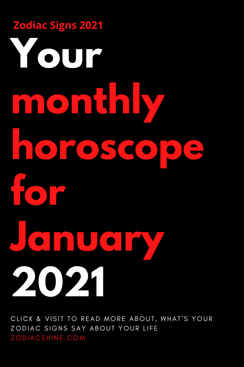 Your monthly horoscope for January 2021