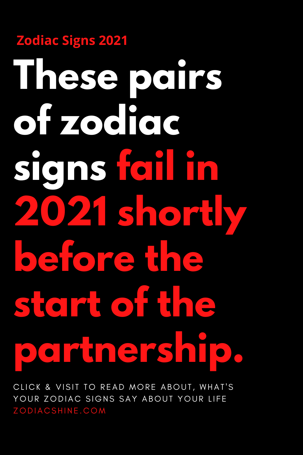 These pairs of zodiac signs fail in 2021 shortly before the start of the partnership.