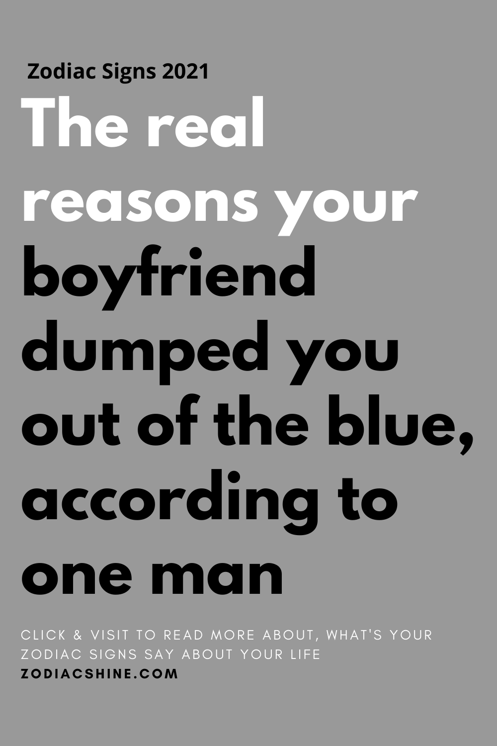 The real reasons your boyfriend dumped you out of the blue according to one man