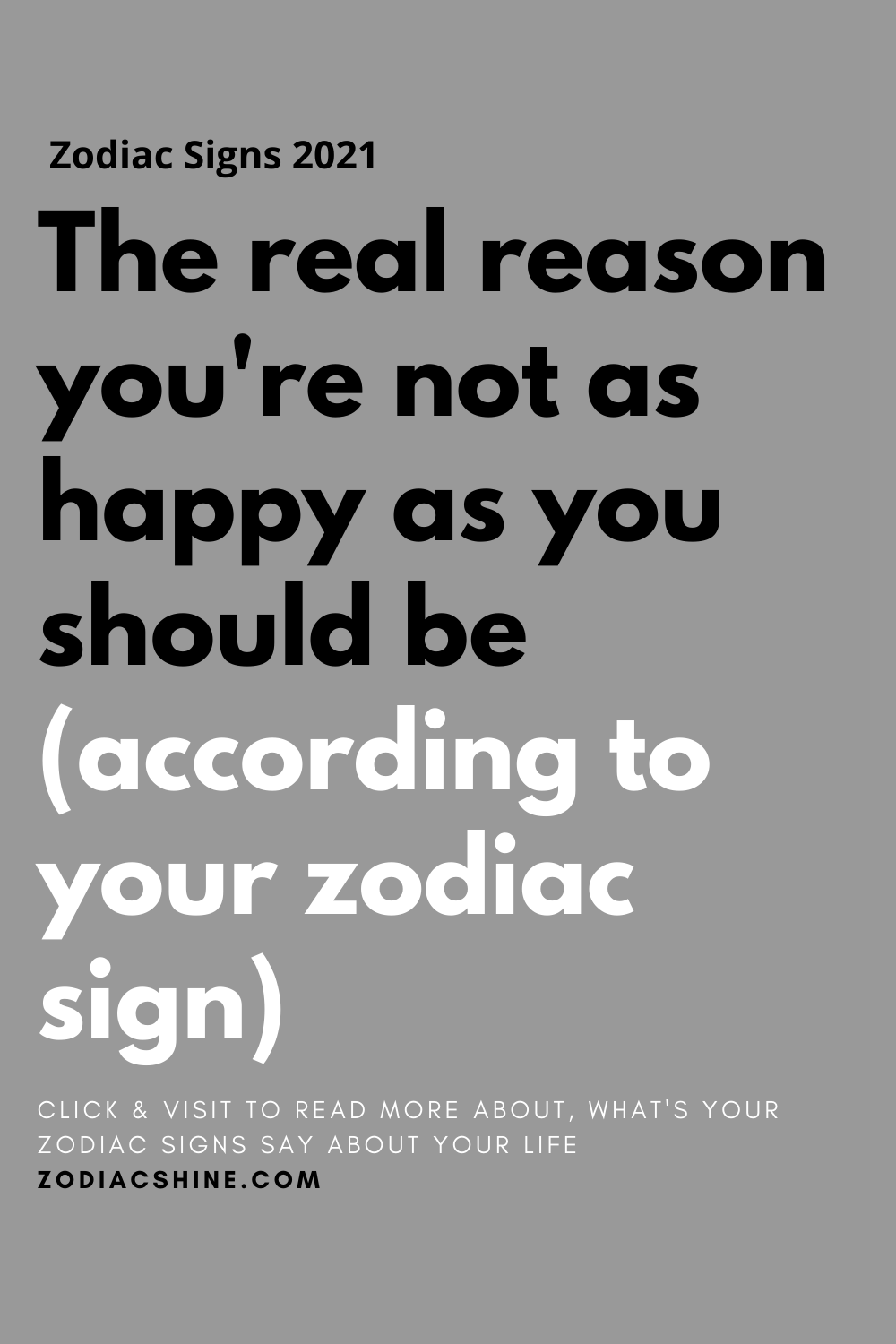 The real reason you're not as happy as you should be according to your zodiac sign