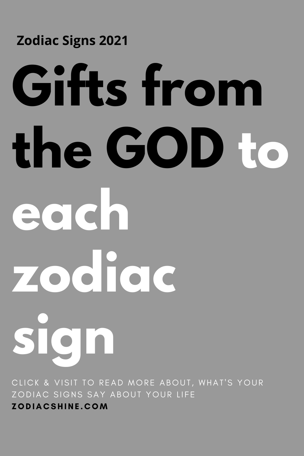 Gifts from the GOD to each zodiac sign