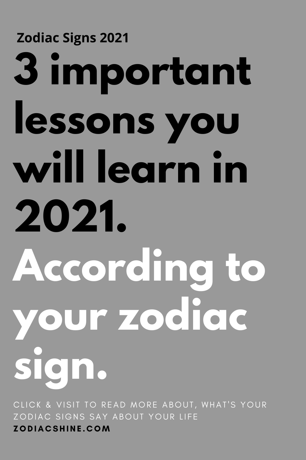 3 important lessons you will learn in 2021. According to your zodiac sign.