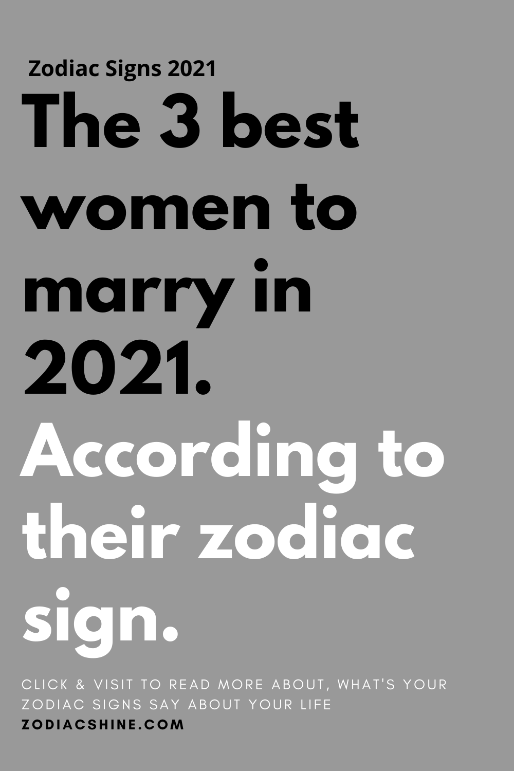 The 3 best women to marry in 2021. According to their zodiac sign.