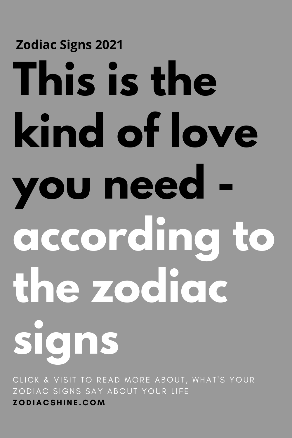 This is the kind of love you need - according to the zodiac signs