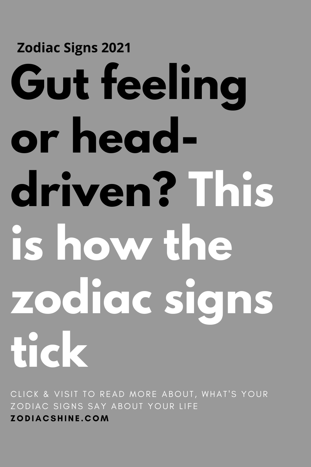 Gut feeling or head-driven? This is how the zodiac signs tick