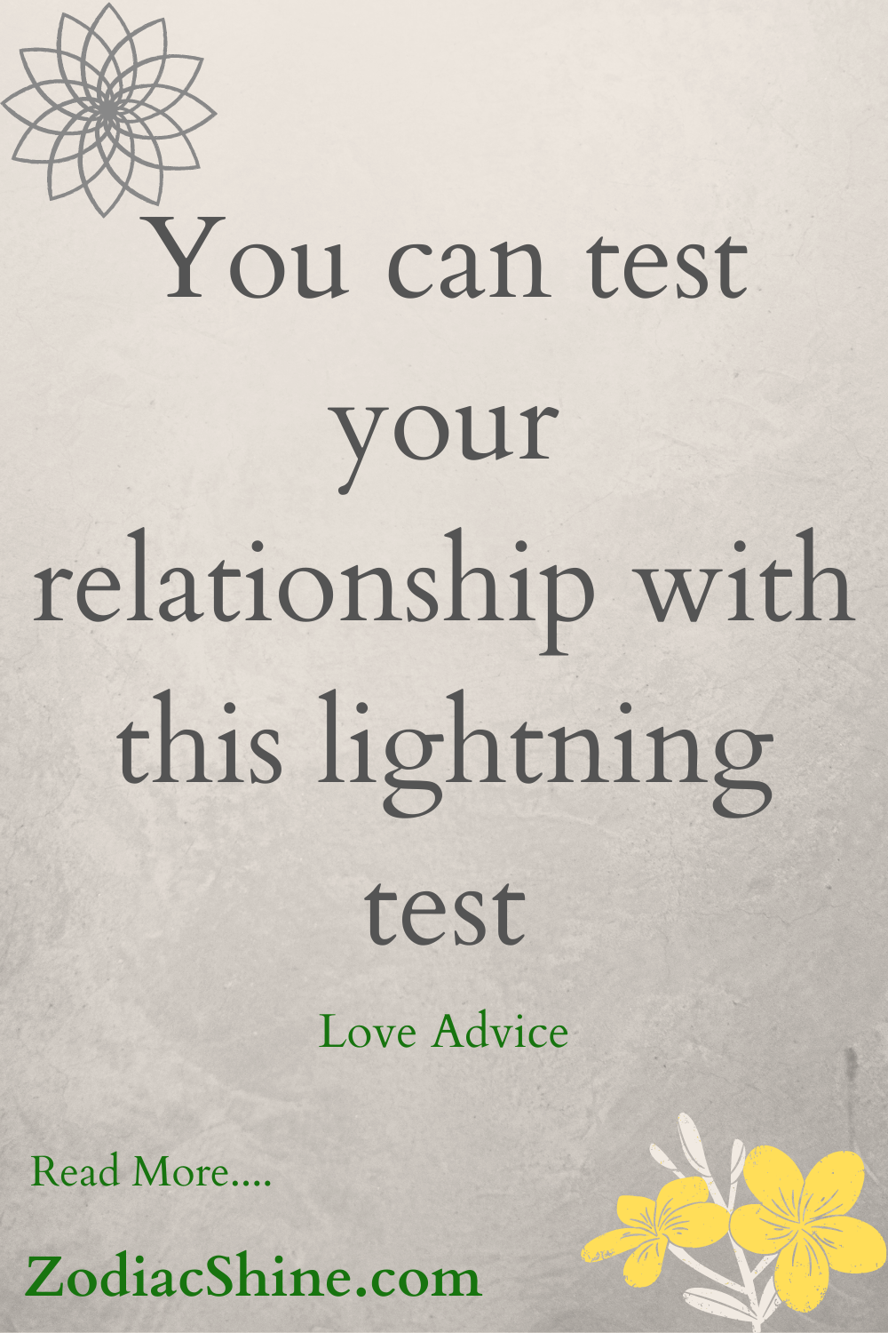 You can test your relationship with this lightning test