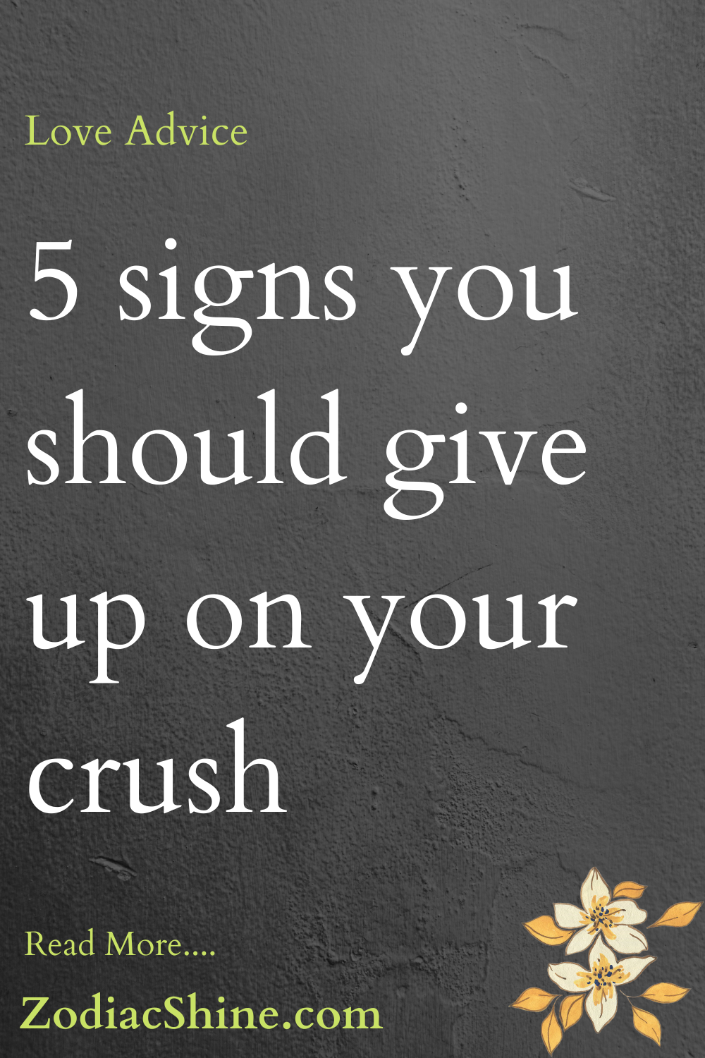 5 signs you should give up on your crush