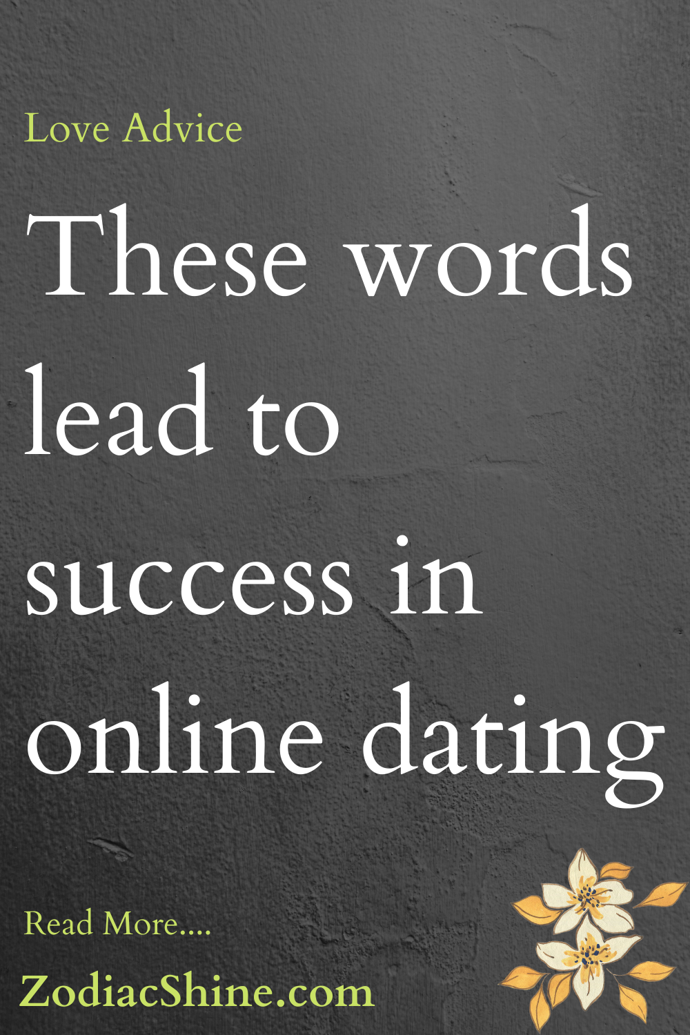 These words lead to success in online dating