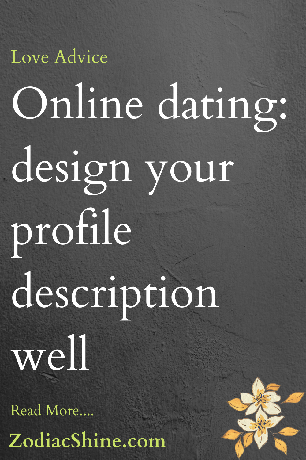 Online dating: design your profile description well