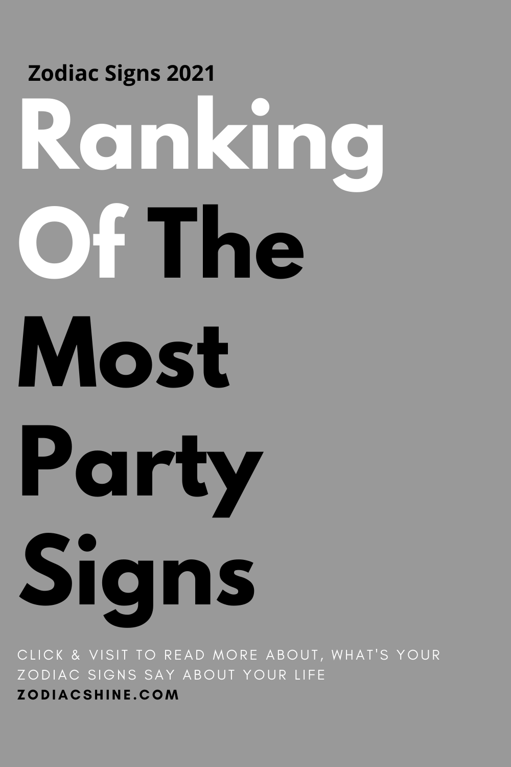Ranking Of The Most Party Signs