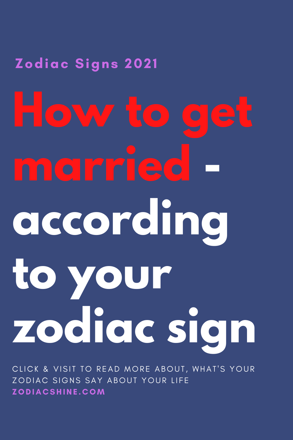 How to get married - according to your zodiac sign