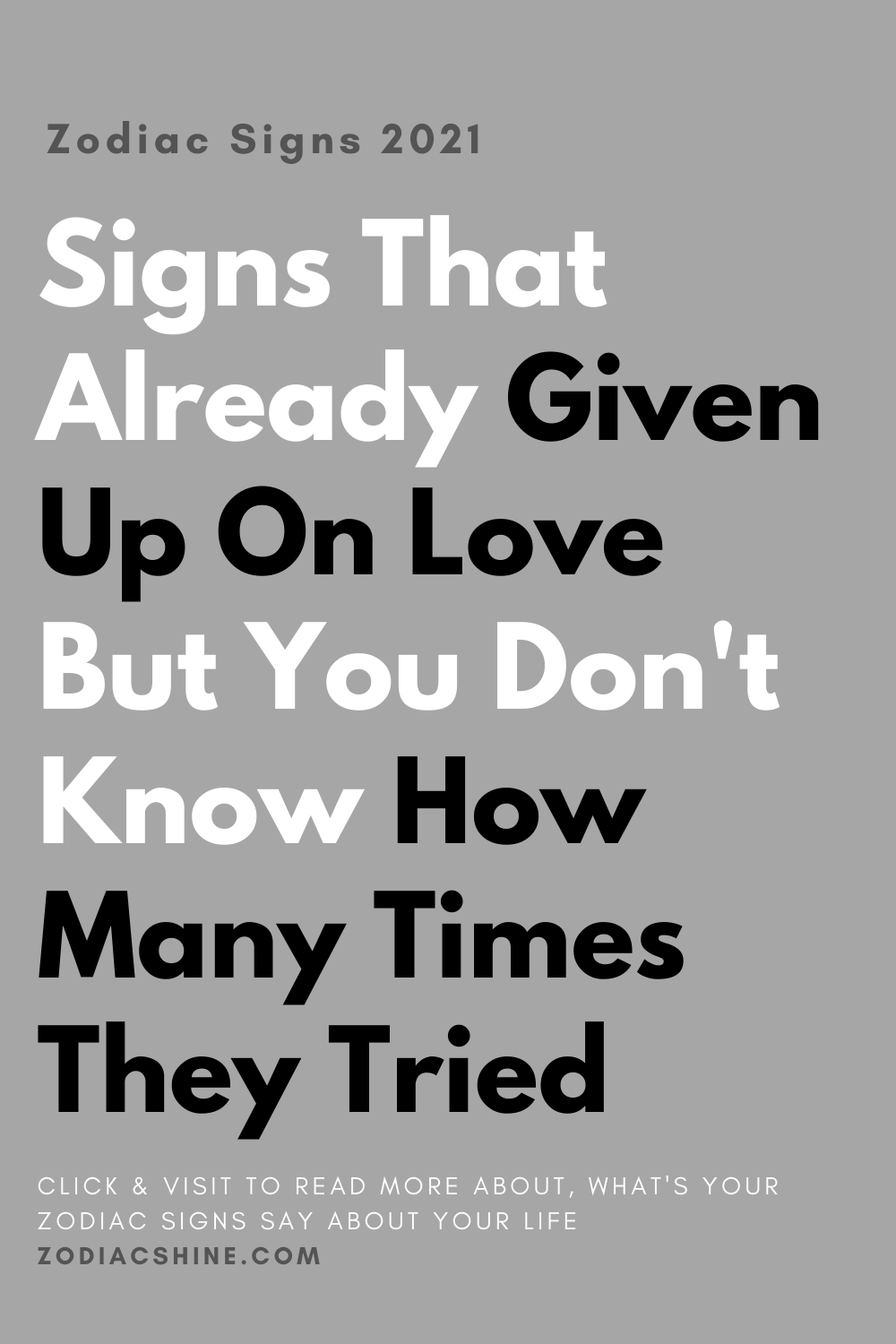 Signs That Already Given Up On Love But You Don't Know How Many Times They Tried