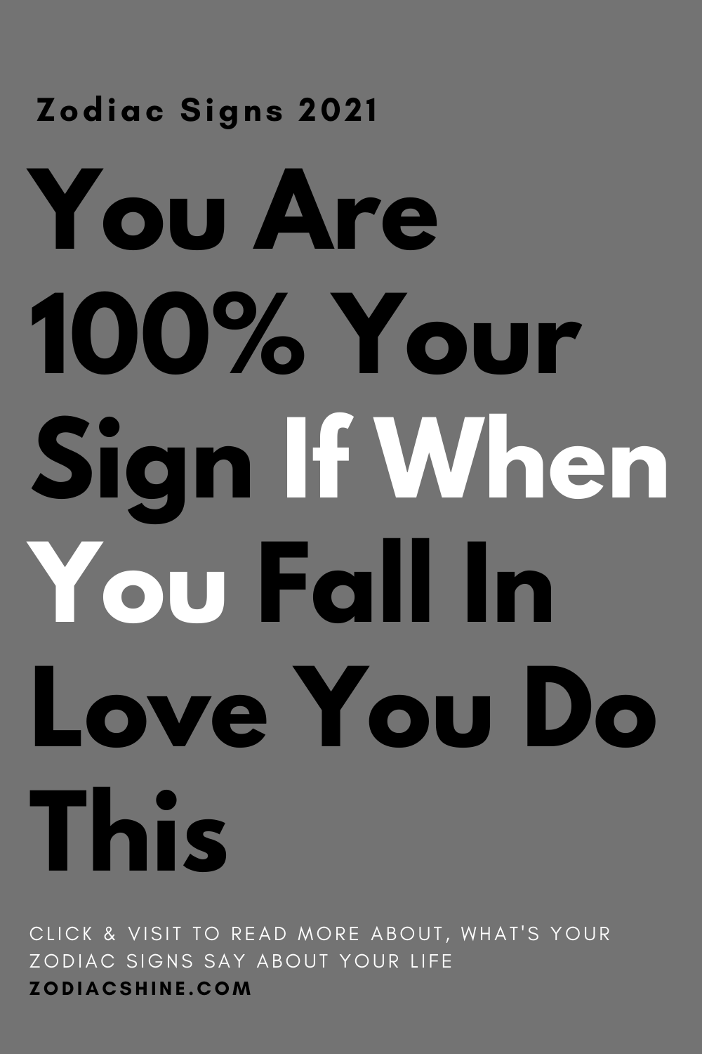 You Are 100% Your Sign If When You Fall In Love You Do This
