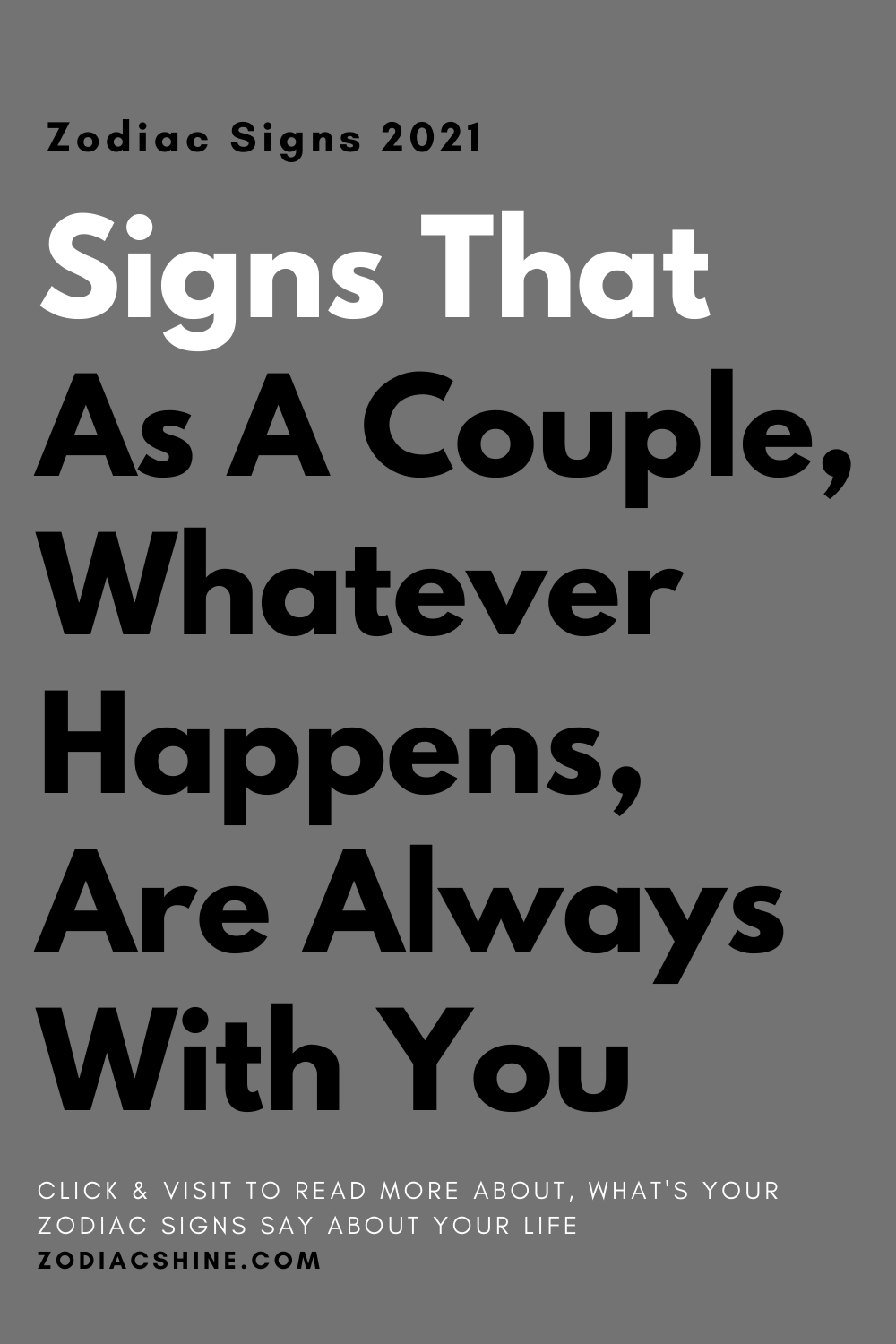 Signs That As A Couple, Whatever Happens, Are Always With You