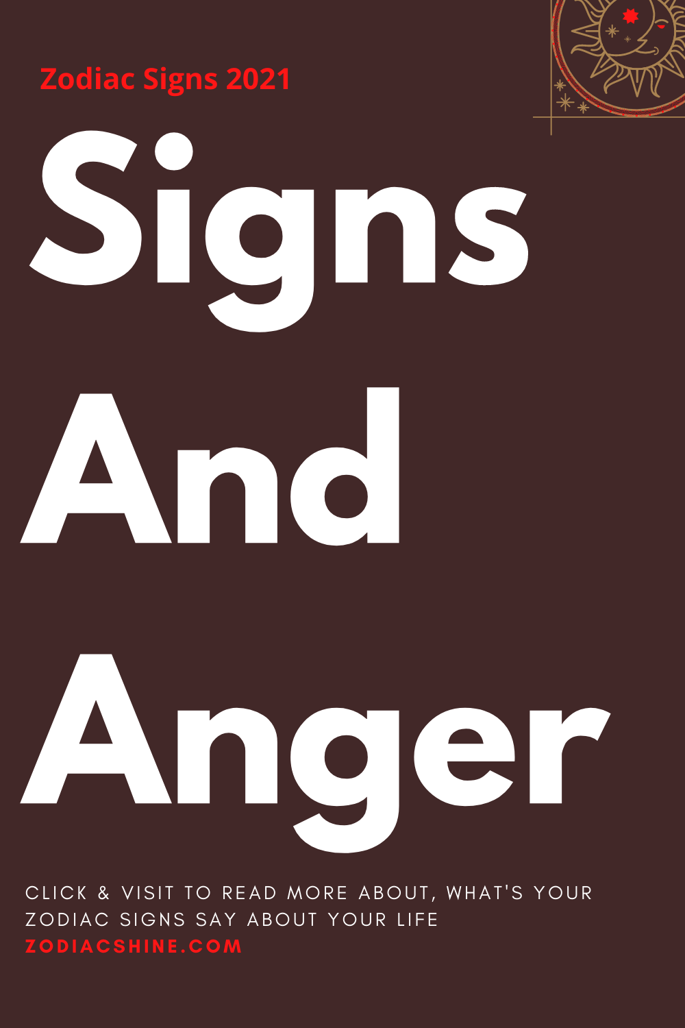 Signs And Anger