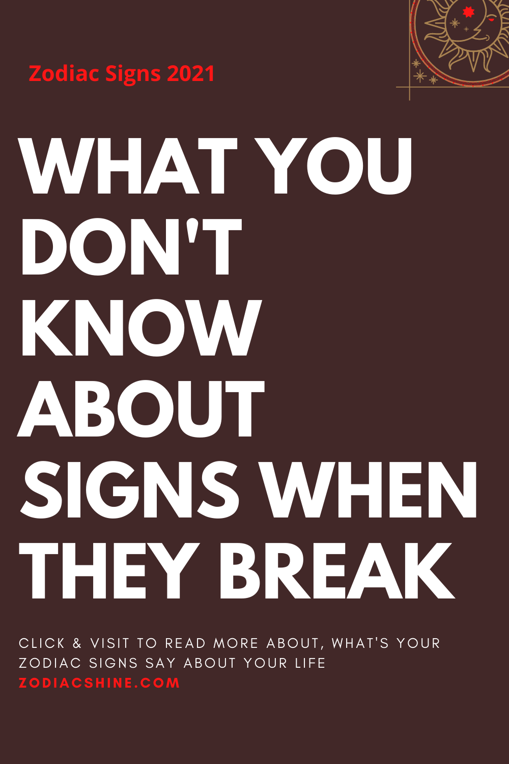 WHAT YOU DON'T KNOW ABOUT SIGNS WHEN THEY BREAK