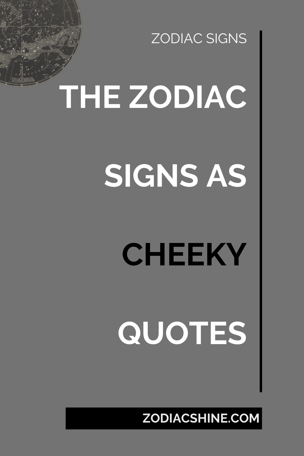 The zodiac signs as cheeky quotes