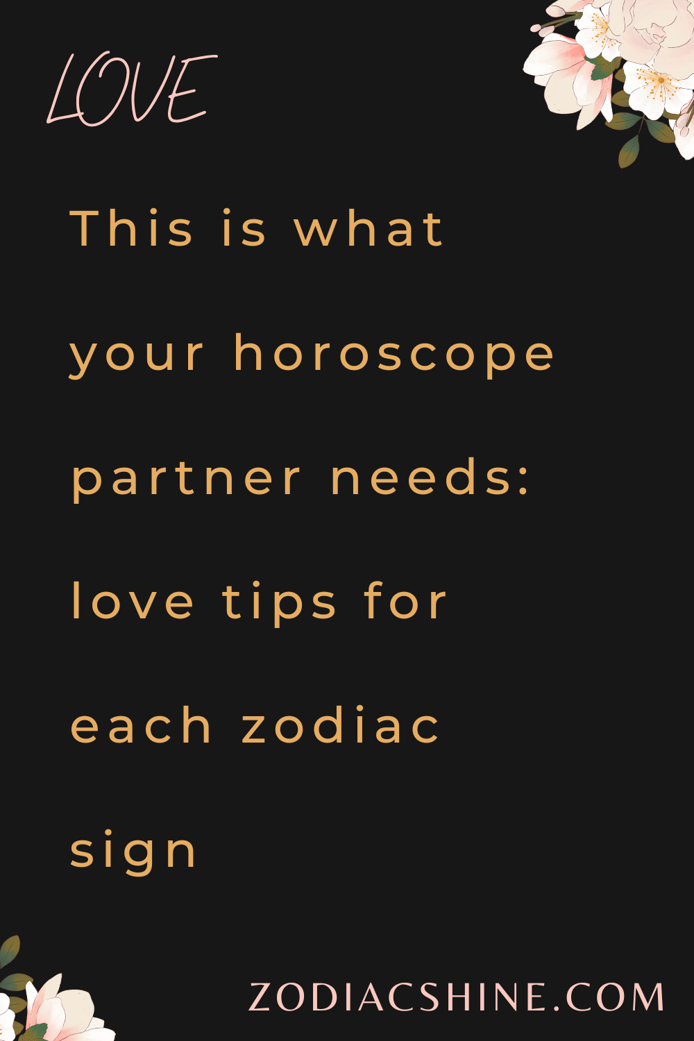 This is what your horoscope partner needs: love tips for each zodiac sign