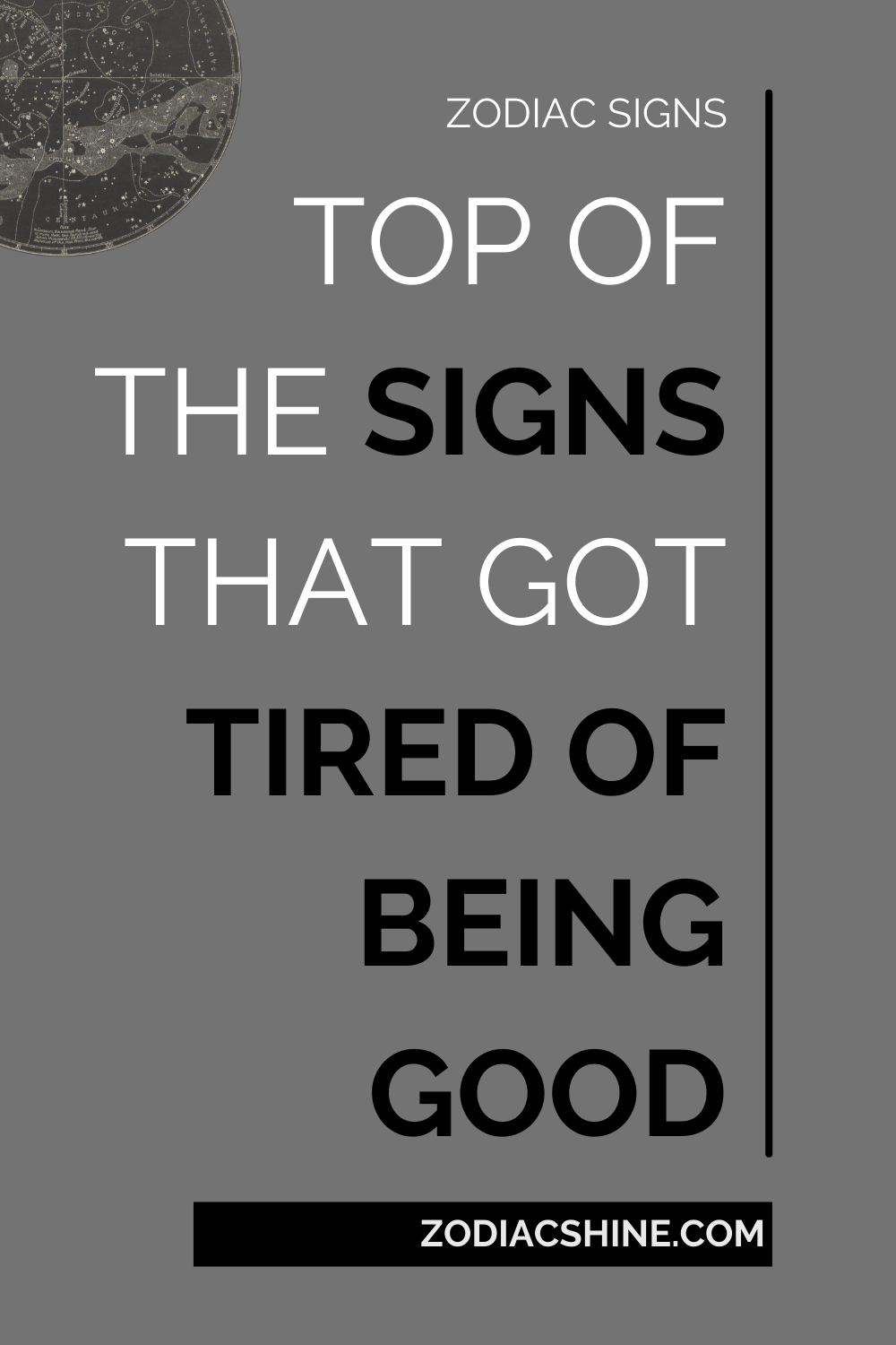 Top Of The Signs That Got Tired Of Being Good