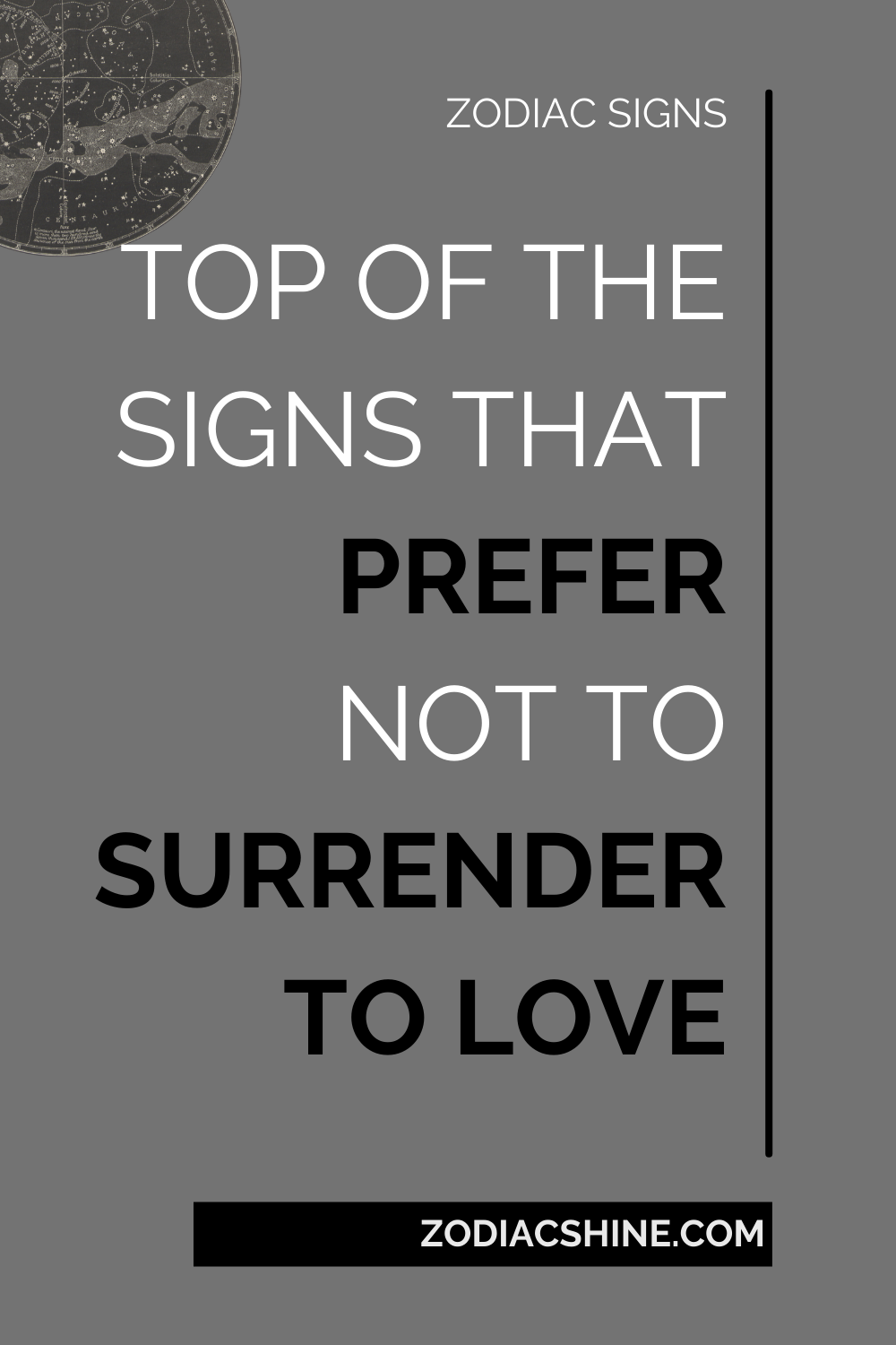 Top Of The Signs That Prefer Not To Surrender To Love