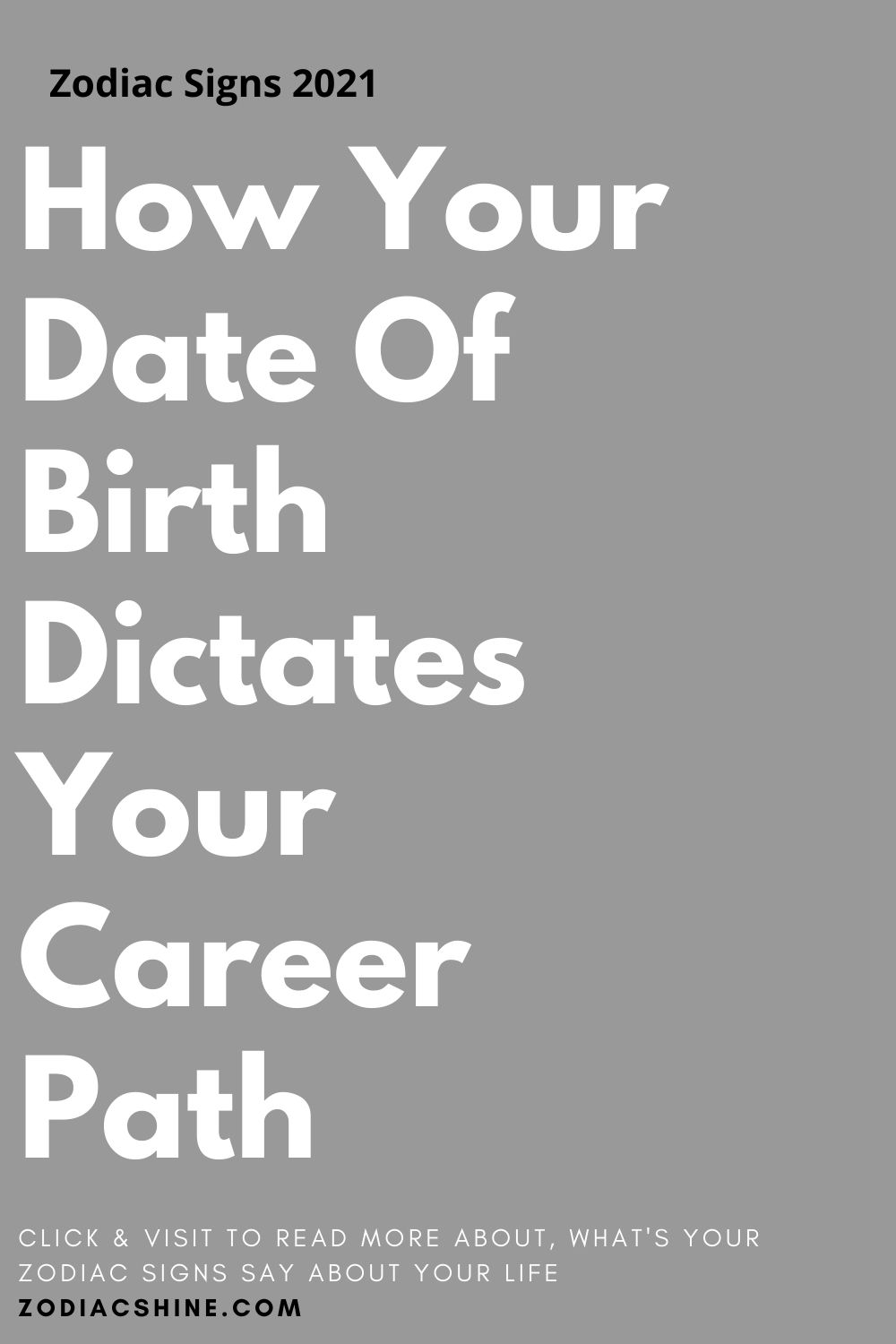 How Your Date Of Birth Dictates Your Career Path - Zodiac Shine