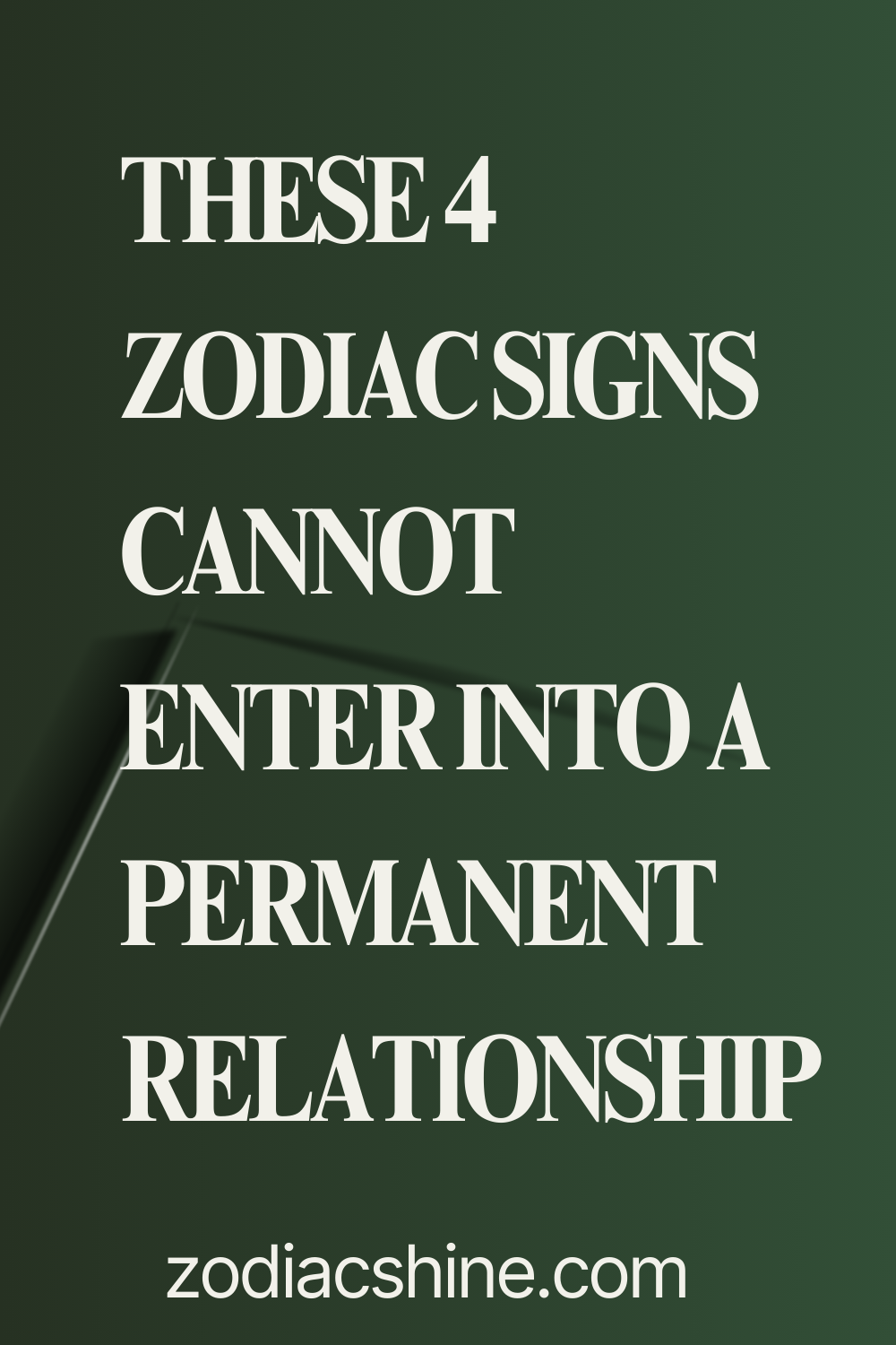 These 4 zodiac signs cannot enter into a permanent relationship ...