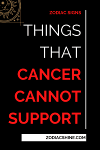Things That Cancer Cannot Support