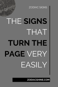 The Signs That Turn The Page Very Easily